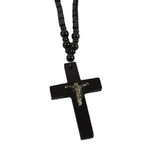    Walk With Jesus Beaded Cross Necklace J 65094