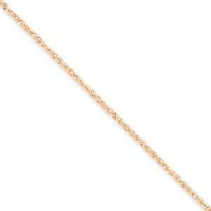  14K Rose Gold 1.1mm Ropa Chain Length 18 Jewelry