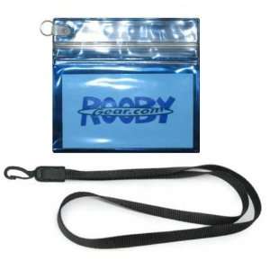  Waterproof Wallet Powder Blue 2 Pocket with Black Lanyard 