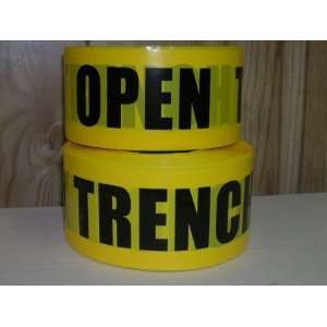 Storm Stripes Barricade Tapes, CAUTION OPEN TRENCH   Individual Roll
