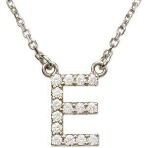  14K White Gold E/ 1/6 Ct Tw Diamond Necklace Jewelry