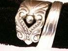 Wallace KING CHRISTIAN Sterling Spoon Ring SPIRAL 7 10