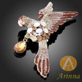 ARINNA Swarovski Crystals eagle girl Fashion Brooch Pin  