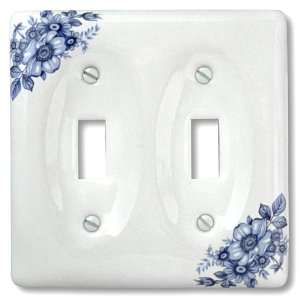   Floral Ceramic   2 Toggle Wallplate   CLEARANCE SALE: Home Improvement