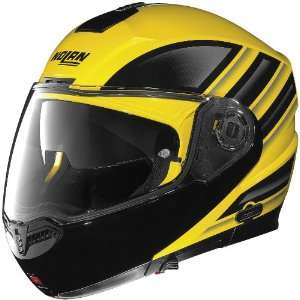 Nolan N104 Modular Graphics Helmet, Voyage Yellow/Black, Primary Color 