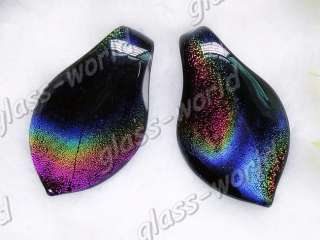 8PCS 35*60MM Dichroic Foil Murano Glass Pendants FREE  