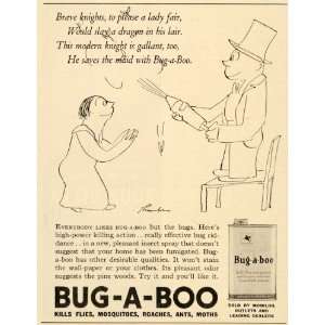  1935 Ad Bug A Boo Kills Flies Mosquitoes Roaches Ants 