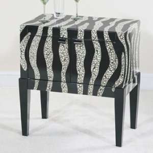  Ultimate Accents Contempo Zebra Side Table: Furniture 