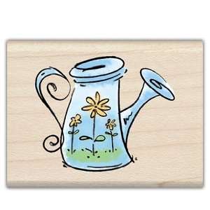    Watering Can Wood Mounted Rubber Stamp Arts, Crafts & Sewing