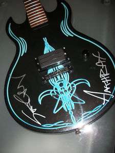   Rare Authentic Signed Signature Model Guitar Washburn Lyon Anthrax COA