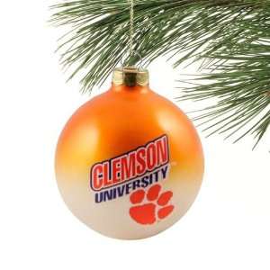  Clemson Tigers Orange Traditional Glass Ornament: Sports 