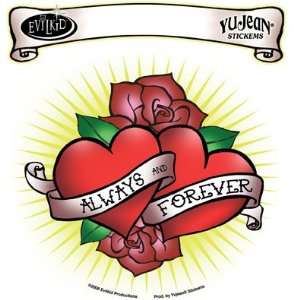     Always and Forever Herts and Roses   Sticker / Decal Automotive