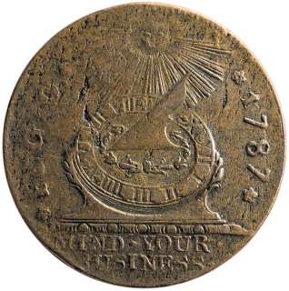 1787 FUGIO CENT with Sharp MIND YOUR BUSINESS  