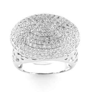 Sterling Silver High Quality Shimmering Cubic Zirconia Micro Pave 3 D 