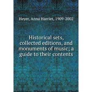 Historical sets, collected editions, and monuments of music; a guide 
