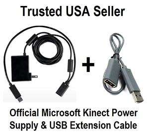 NEW GENUINE MICROSOFT XBOX 360 KINECT POWER SUPPY ONLY  