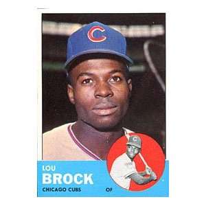  Lou Brock Unsigned 1963 Topps Card