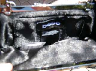 BEBE bag purse handbag pocketbook wallet clutch black lace 187288 