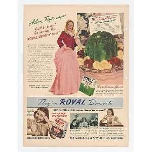  1940 Alice Faye & Jane Withers Royal Gelatin Pudding Print 