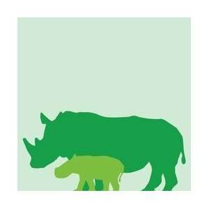  avalisa Rhino Modern Wall Art 12x12 Baby