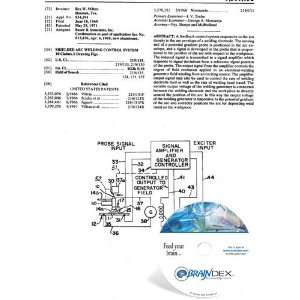  NEW Patent CD for SHIELDED ARC WELDING CONTROL SYSTEM 