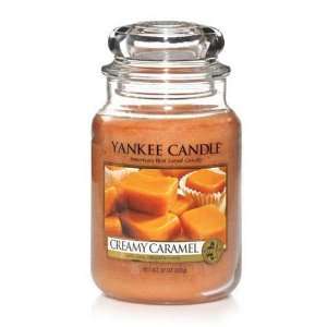  Yankee Candle Creamy Caramel Large Jar Candle: Home 
