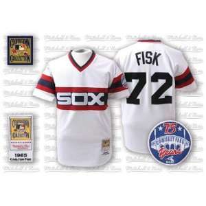  Carlton Fisk 1985 White Sox Mitchell & Ness JERSEY: Sports 