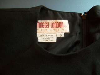 Maggy London dress black short sleeves size 6  