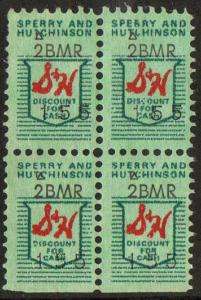 1972 U.S. Sperry & Hutchinson S & H Green Stamps (4) OG  