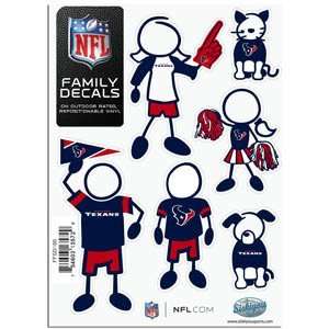  Houston Texans 5in x 7in Family Car Decal Sheet 
