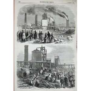  1858 Colliery Accident Page Bank Mining Smoking Chimney 