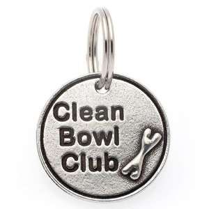  Clean Bowl Club Designer Pewter Personalized Dog Collar 