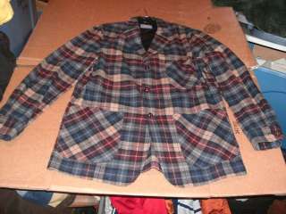 men size medium pendleton coat deadstock made usa jacket vintage 