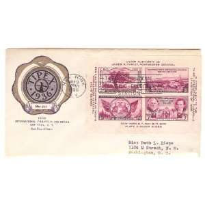   )First Day Cover; International Philatelic Exhibition; New York; 1936