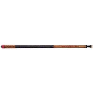  Lady Lucasi Tiger Stripe Maple Cue with Pink Poly Inlays 