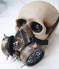 STEAMPUNK MASK Apocalyptic Respirator w/Spikes Gold Brass Look