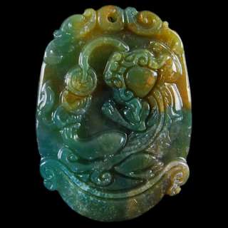 E75145 Indian Agate Carved Lion Pendant Bead  