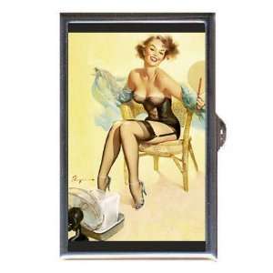  PIN UP GIRL ICE BLOCK AND FAN Coin, Mint or Pill Box Made 