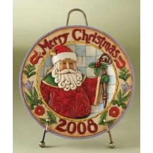   Santa Merry Christmas Decorative Plate with Stand: Season of Merriment