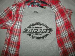 NWT! Dickies Boys 2 pc Graphic Tee & Shirt Set Red Black White Sz 14 