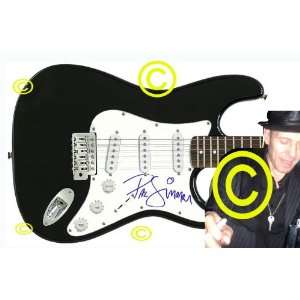 The Clash Autographed Paul Simonen Signed Guitar & Proof