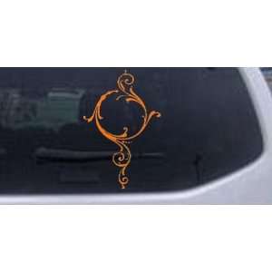 Swirl Circle Car Window Wall Laptop Decal Sticker    Orange 36in X 23 
