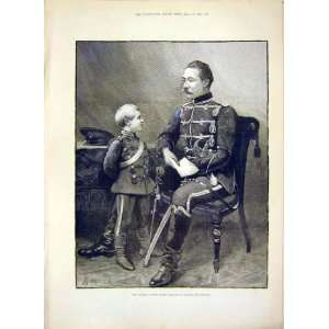  Imperial Crown Prince William Prussia Portrait Son 1888 