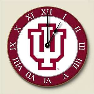  Wood clock~ Indiana Hoosiers ~Artworks Home Accents~ large 