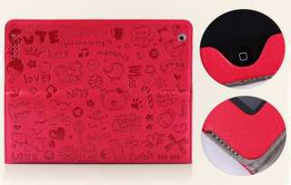   Pink Automatically Smart Case Leather Case Cover with Stand for ipad 2