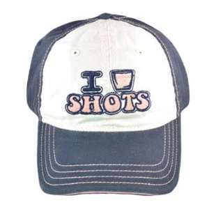  I LOVE SHOTS GLASS PINK BLUE HAT CAP GIRL LADY WOMAN 