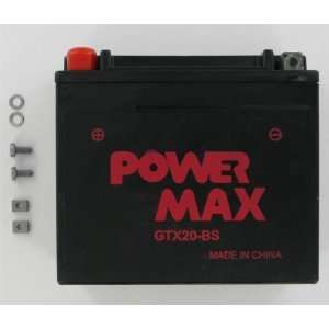  Power Max Maintenance Free 12 Volt Battery GTX20BS 