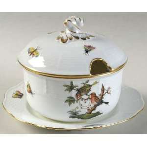   Jam/Jelly & Lid w/Attached Underplate, Fine China Dinnerware Kitchen