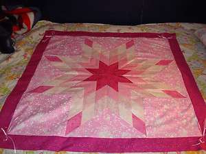 LULLABY BABY LONE STAR QUILT TOP   Pink or Blue/ Squared  