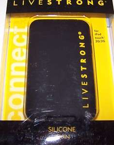 iPod touch 2G/3G Livestrong Snap On Case Black Silicone  